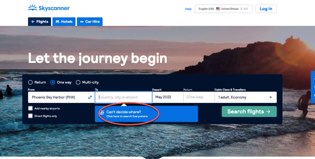 Skyscanner.com is great for solo travel for men